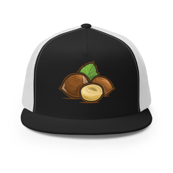 5 Panel Trucker Cap Black White Front 67c16488a1d81.png