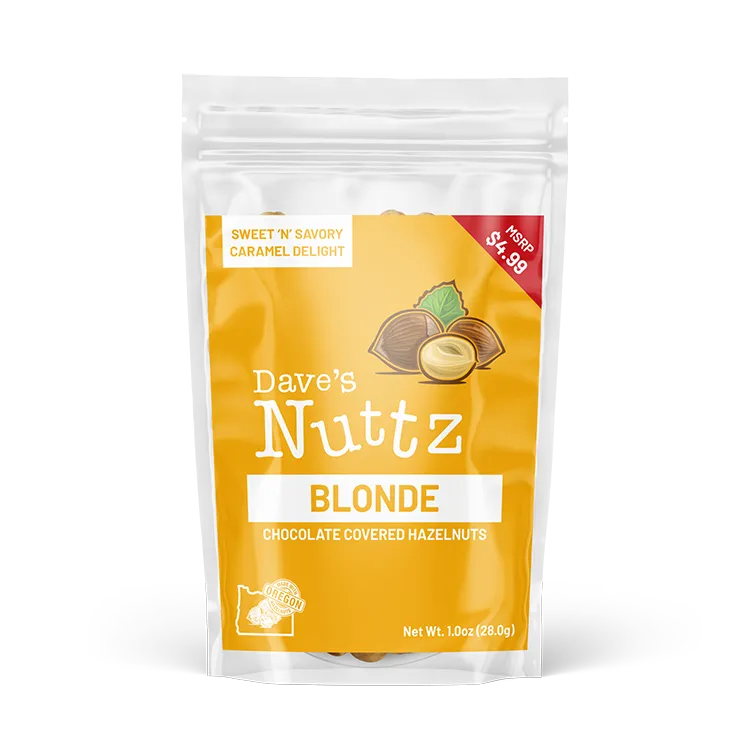Dave's Nuttz (om) Blonde Chocolate Front