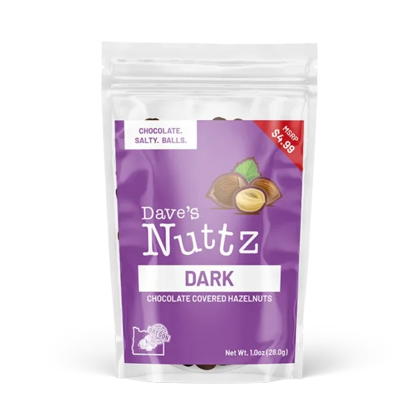 Dave's Nuttz (om) Dark Chocolate Front